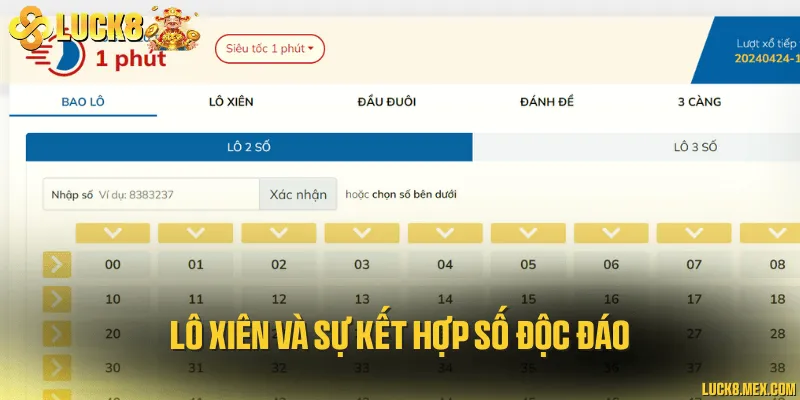 Lô xiên và sự kết hợp số độc đáo