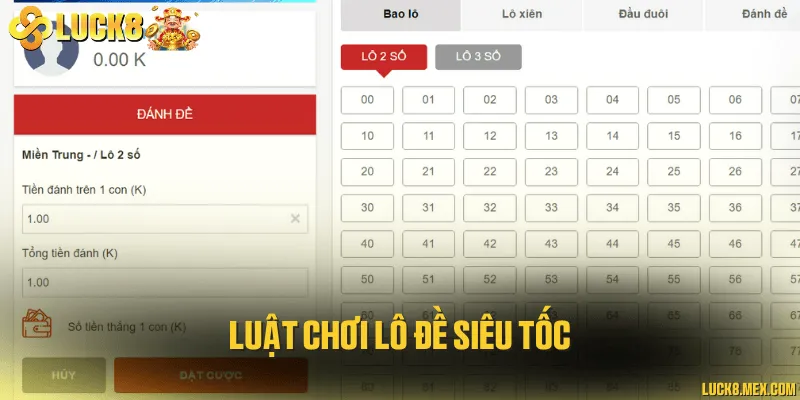 Luật chơi lô đề siêu tốc